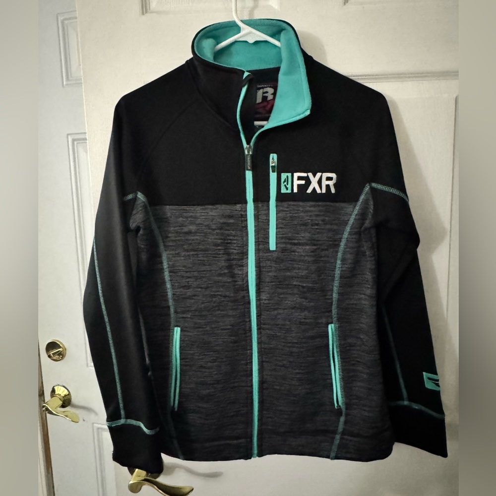 FXR Black & Teal Full-Zip Jacket